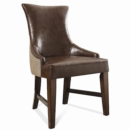 Desk Chair with Nailhead Trim and Upholstered Seat and Back